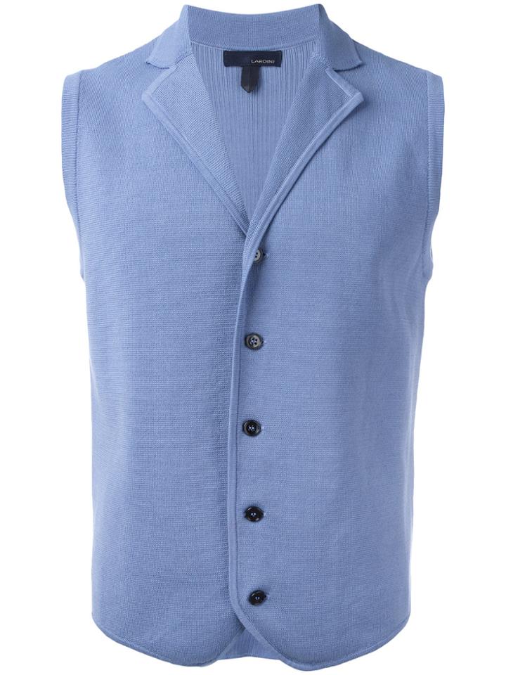 Lardini Button-up Waistcoat - Blue