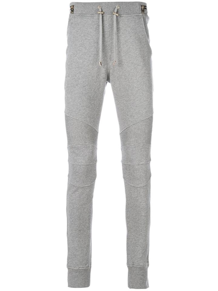 Balmain Biker Track Pants - Grey