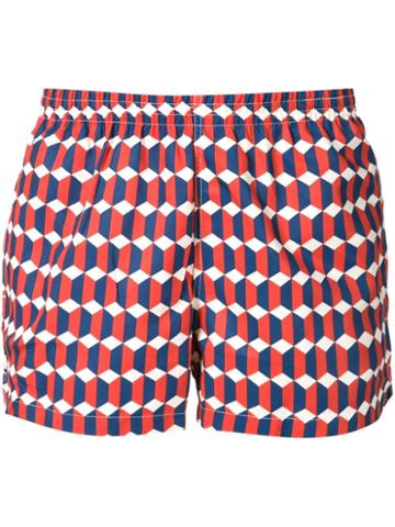 Timo Trunks Zigzag Pattern Swim Shorts