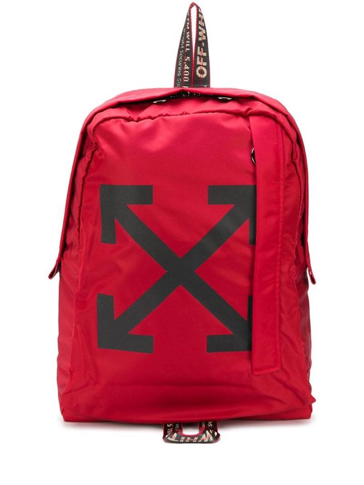 Off-white Arrows Logo Backpack - Red