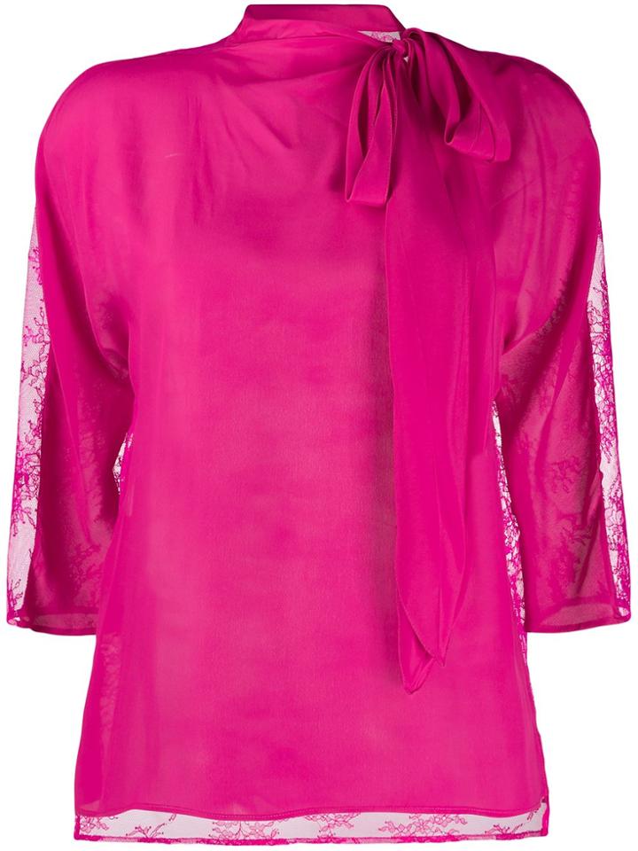 Philosophy Di Lorenzo Serafini Floral Lace Detailed Top - Pink