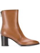 Santoni Contrast Heel Ankle Boots - Brown