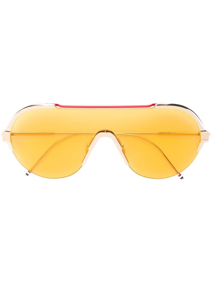 Thom Browne Eyewear Aviator Sunglasses - Gold