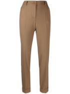P.a.r.o.s.h. High-waisted Cigarette Trousers - Brown