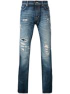 7 For All Mankind Ronnie Ripped Skinny Jeans - Blue