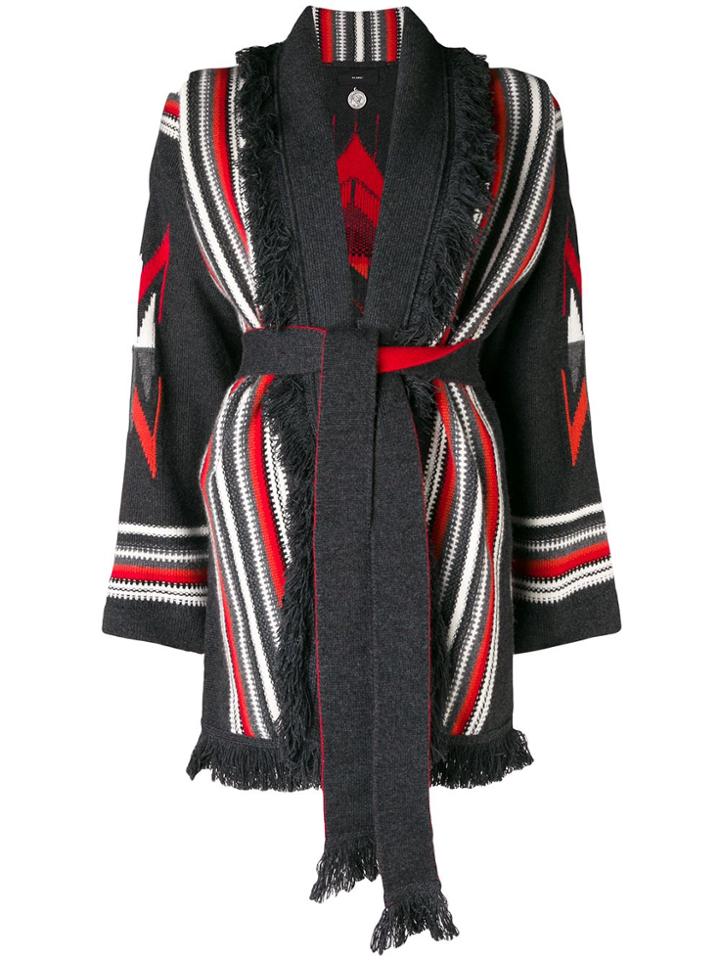 Alanui Wrap Ethnic Cardigan - Grey