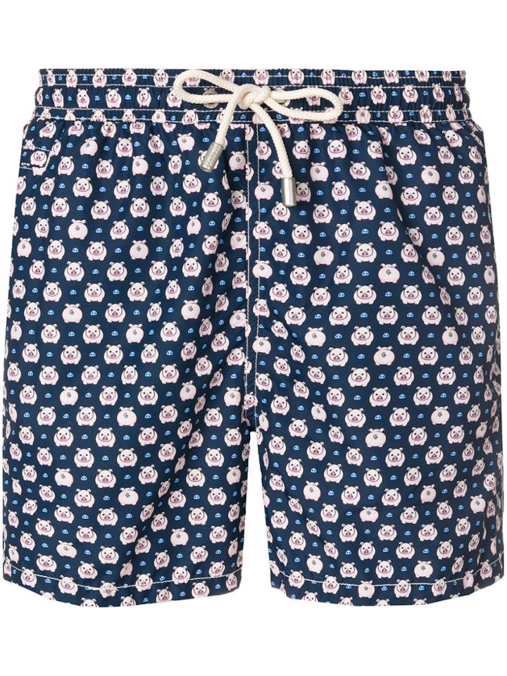 Mc2 Saint Barth Pig Print Swim Shorts - Multicolour