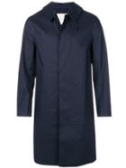 Mackintosh Navy Bonded Cotton 3/4 Coat Gr-001 - Blue