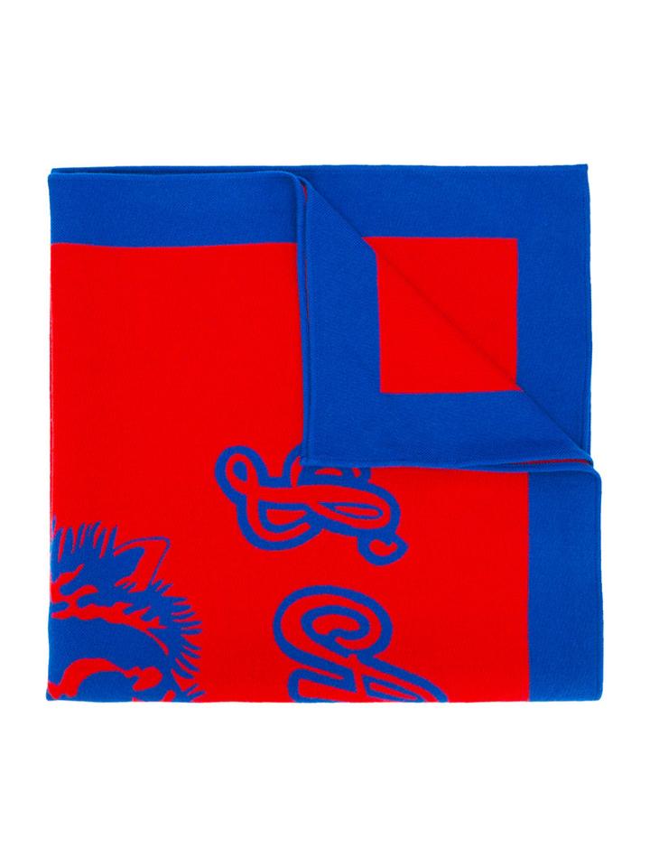 Gucci Kids Printed Scarf, Boy's, Blue