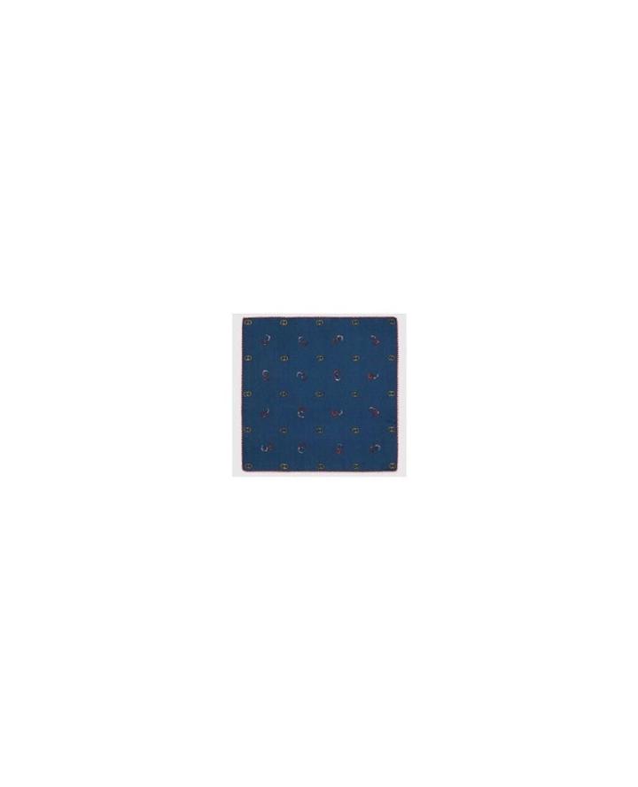 Fashion Concierge Vip Gucci - Silk Pocket Square With Gg Horseshoe