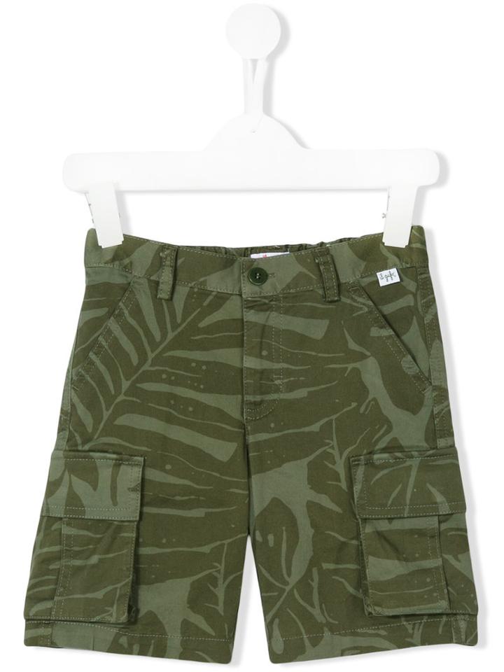 Il Gufo - Fern Print Shorts - Kids - Cotton/spandex/elastane - 5 Yrs, Toddler Boy's, Green