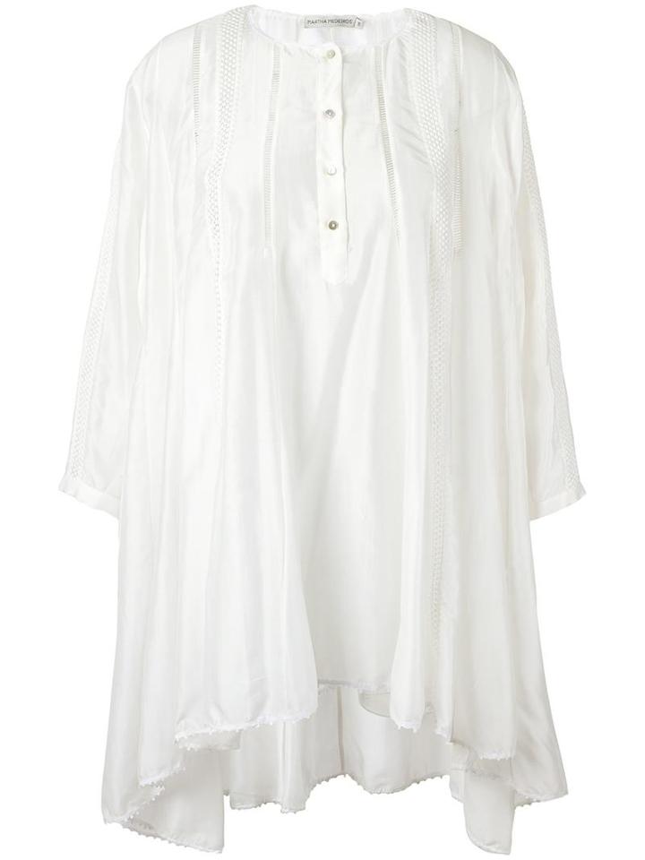 Martha Medeiros Dine Beach Dress, Women's, Size: G, White, Silk/lyocell