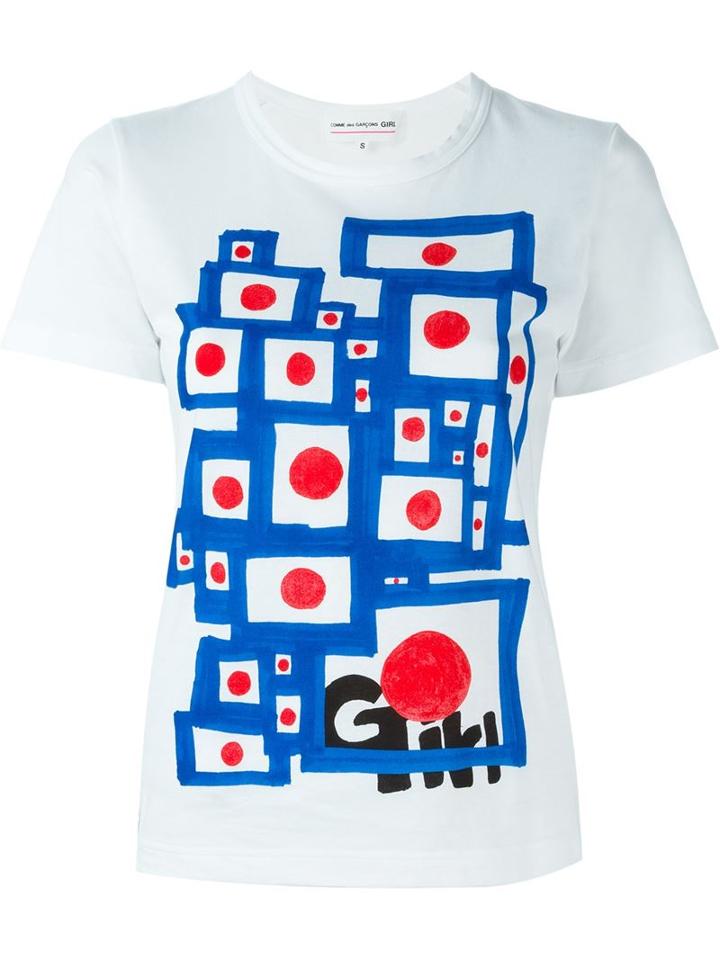 Comme Des Garçons Girl Square Print T-shirt