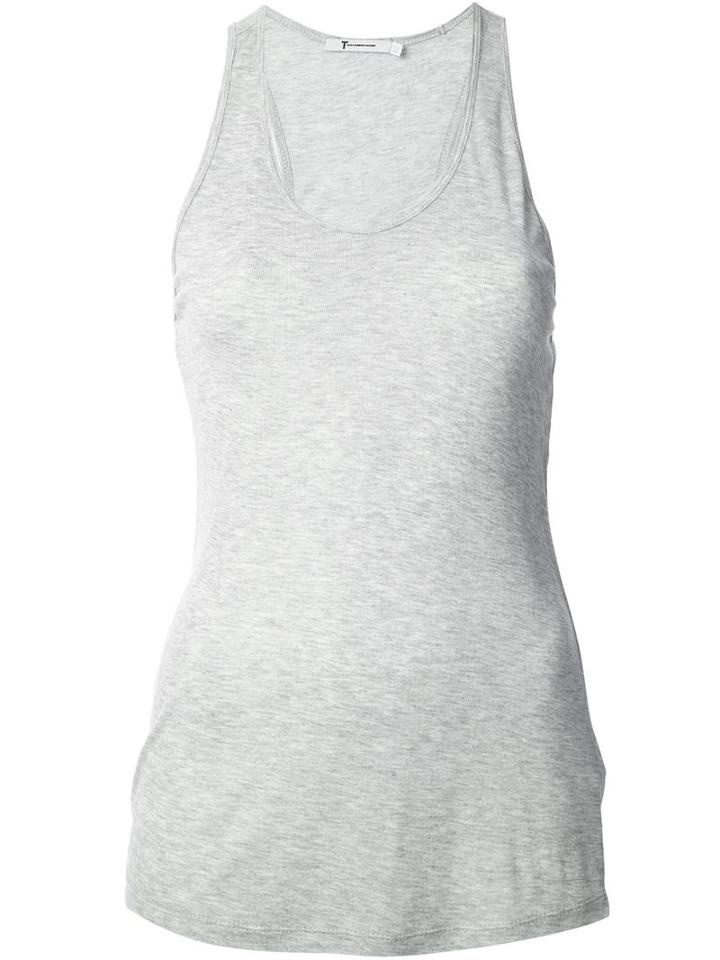 T By Alexander Wang Fitted Tank, Women's, Size: Xs, Grey, Rayon