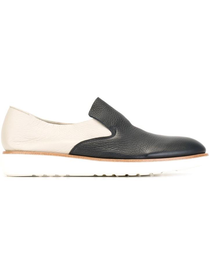 Giorgio Armani Bicolour Slip-on Loafers, Men's, Size: 6, Blue, Deer Skin/leather/rubber