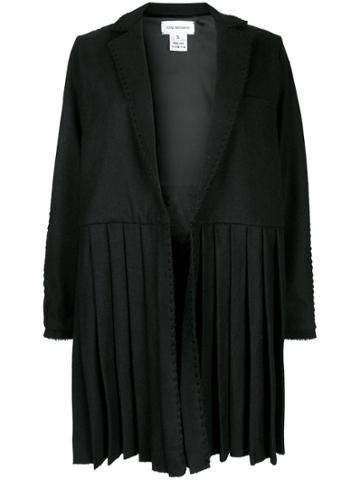 Tatuna Nikolaishvili Pleated Bottom Coat - Black
