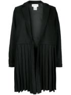 Tatuna Nikolaishvili Pleated Bottom Coat - Black