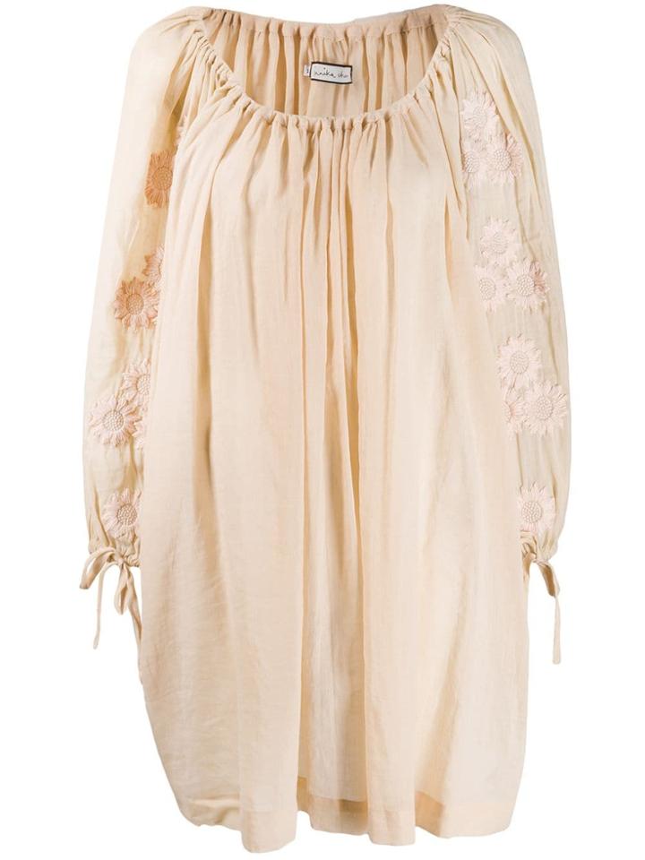 Innika Choo Pocket Smock Mini Dress - Neutrals