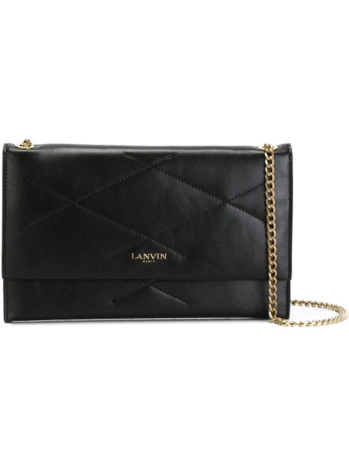 Lanvin 'sugar' Quilted Shoulder Bag, Women's, Black, Lamb Skin