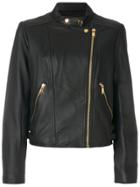 Michael Michael Kors Leather Biker Jacket - Black