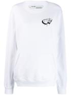 Off-white Graffiti Print Oversized Sweatshirt