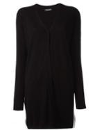 Twin-set Long Cardigan, Women's, Size: Xl, Black, Cotton/cashmere