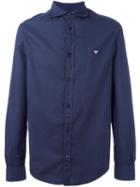 Armani Jeans Plain Shirt, Men's, Size: Small, Blue, Cotton