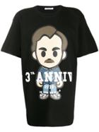 Ih Nom Uh Nit Cartoon Logo Print T-shirt - Black