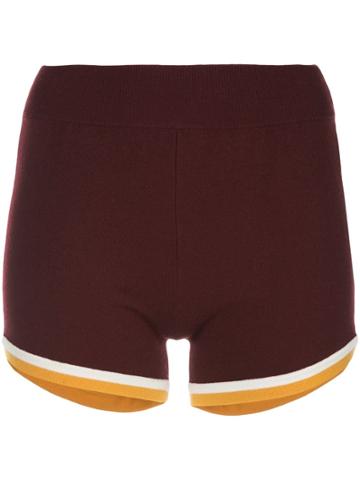 Nagnata Retro Knitted Shorts - Red