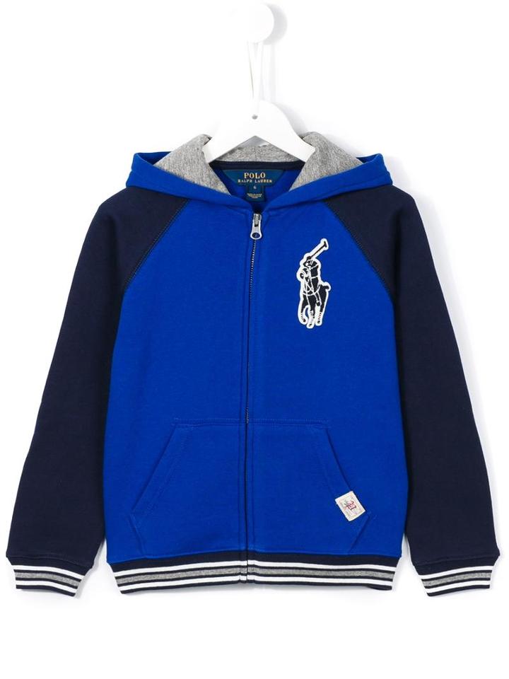 Ralph Lauren Kids Logo Patch Hoodie, Boy's, Size: 7 Yrs, Blue