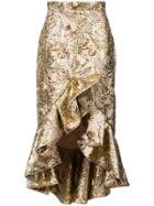 Johanna Ortiz Indian Ruffled Skirt - Metallic