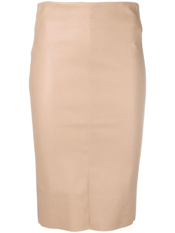 Drome Leather Pencil Skirt - Pink