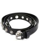 Fausto Puglisi Studded Belt, Women's, Size: Large, Black, Leather/metal (other)