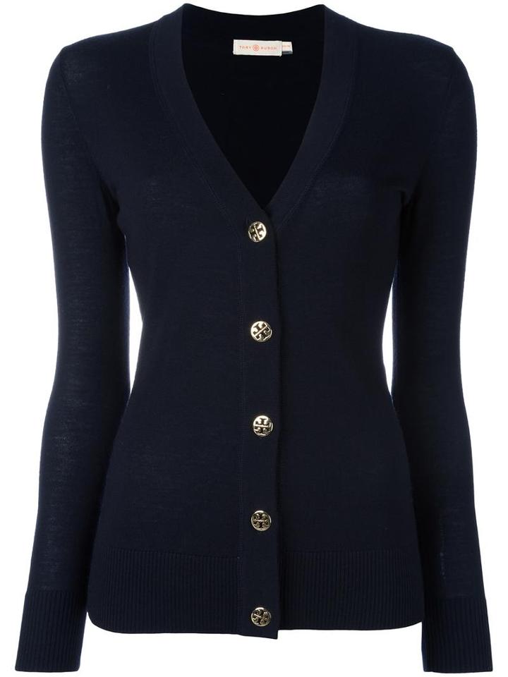 Tory Burch Simone Cardigan, Women's, Size: Xs, Blue, Merino