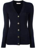 Tory Burch Simone Cardigan, Women's, Size: Xs, Blue, Merino