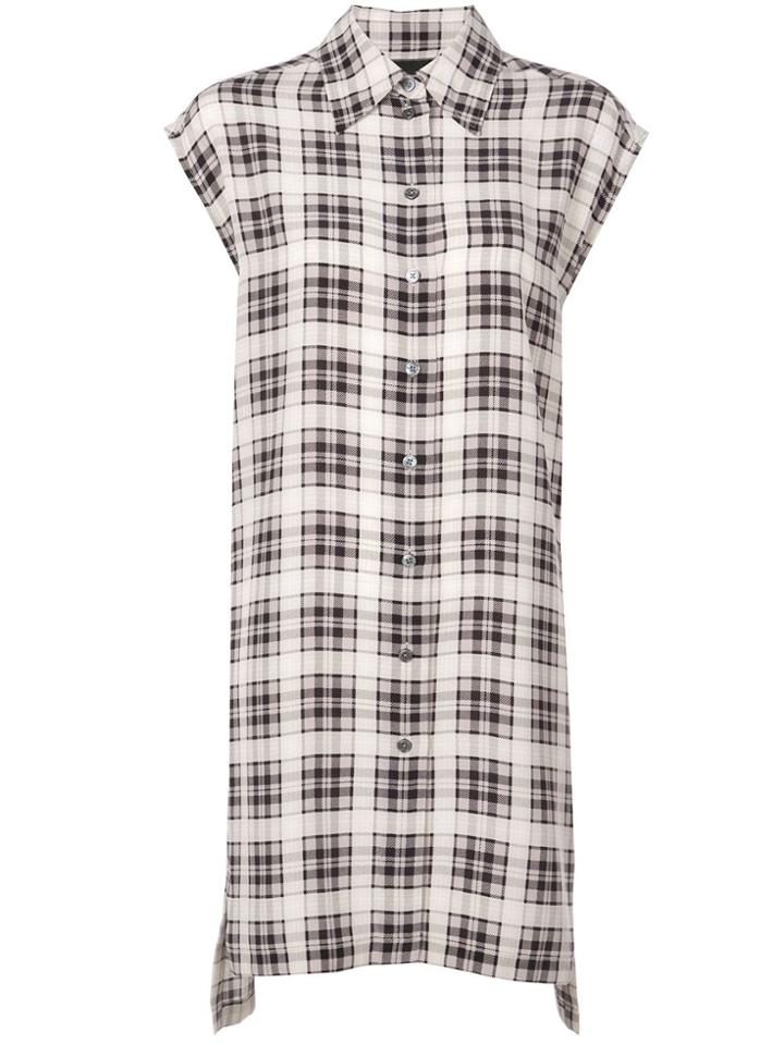 Marc Jacobs Checked Long Shirt - White