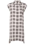 Marc Jacobs Checked Long Shirt - White