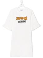 Moschino Kids Bear Print T-shirt Dress - White
