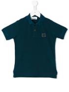 Stone Island Junior - Chest Logo Polo Shirt - Kids - Cotton - 4 Yrs, Blue