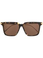 Bottega Veneta Eyewear Bv1006s Tortoiseshell Square-frame Sunglasses -