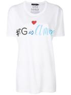 Dolce & Gabbana #dg Is Amore Printed T-shirt - White