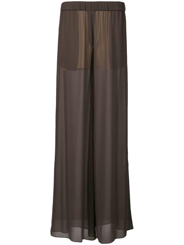 Vera Wang Wide Leg Palazzo Pants - Brown