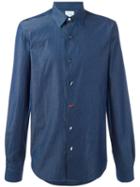 Paul Smith Charm-button Chambray Shirt, Men's, Size: Large, Blue, Cotton