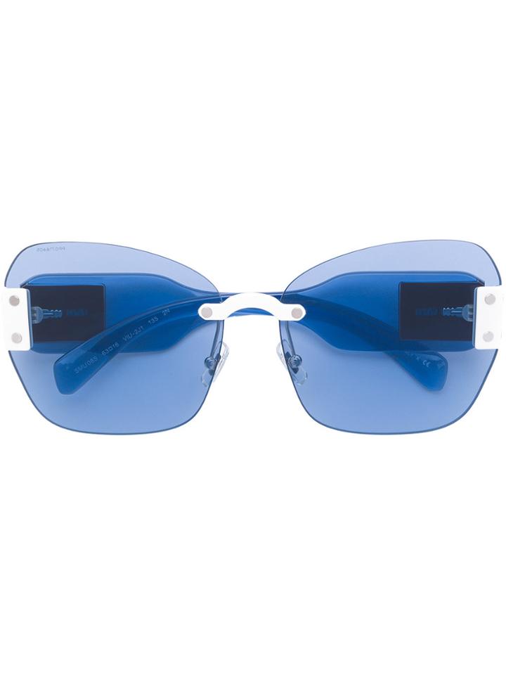 Miu Miu Eyewear Classic Square Sunglasses - Blue