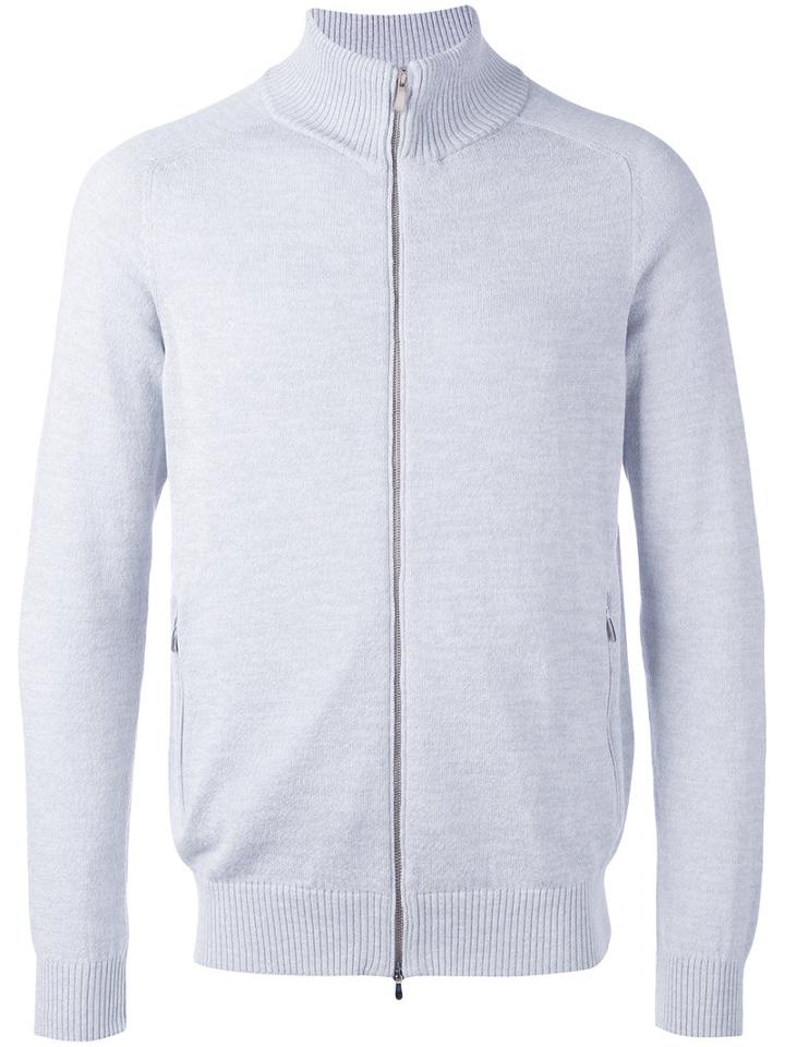 Malo - Zip Cardigan - Men - Cotton - 52, Grey, Cotton