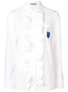 Prada Front Ruffle Shirt - White