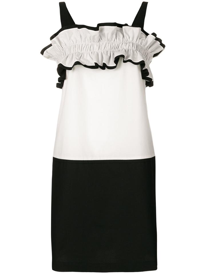 Philosophy Di Lorenzo Serafini Two-tone Ruffle Dress - White