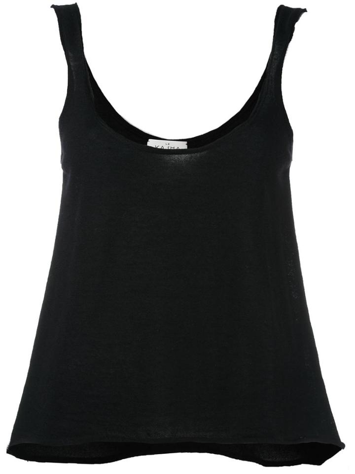 Le Kasha 'hao' Knit Tank Top - Black