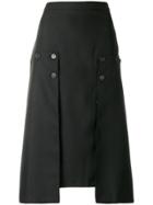 Rokh Pleated Panel Skirt - Black