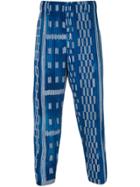Homme Plissé Issey Miyake Ikat Straight-leg Trousers - Blue